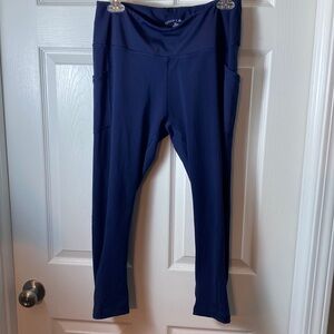 Beverly Hills ￼ Polo Club Women’s XL  Leggings Navy Blue with Pockets
